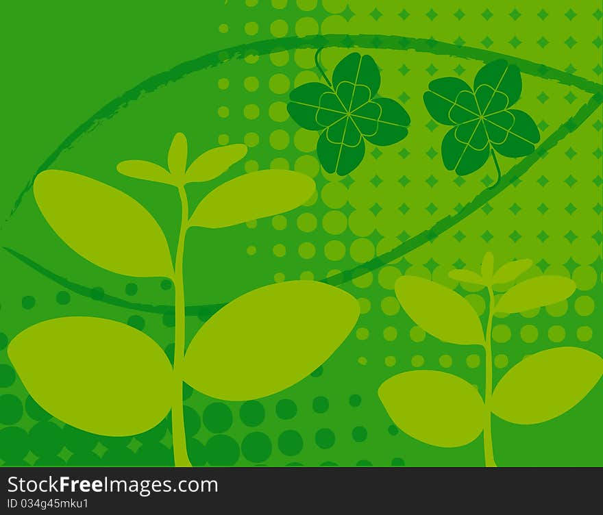 Abstract flower Illustration flower cloverleaf