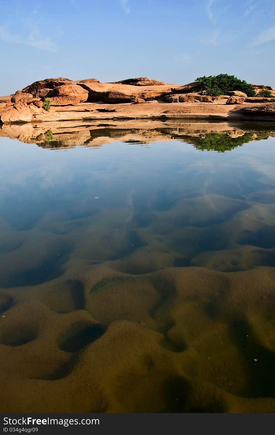 Amazing with big stone field at Thailand like a grand canyon. Amazing with big stone field at Thailand like a grand canyon