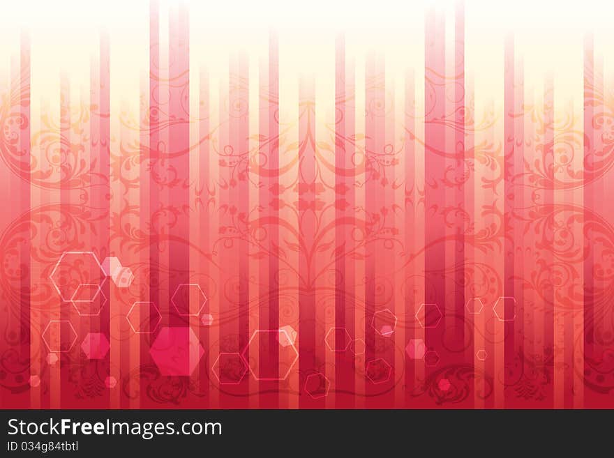 Illustration of abstract floral background