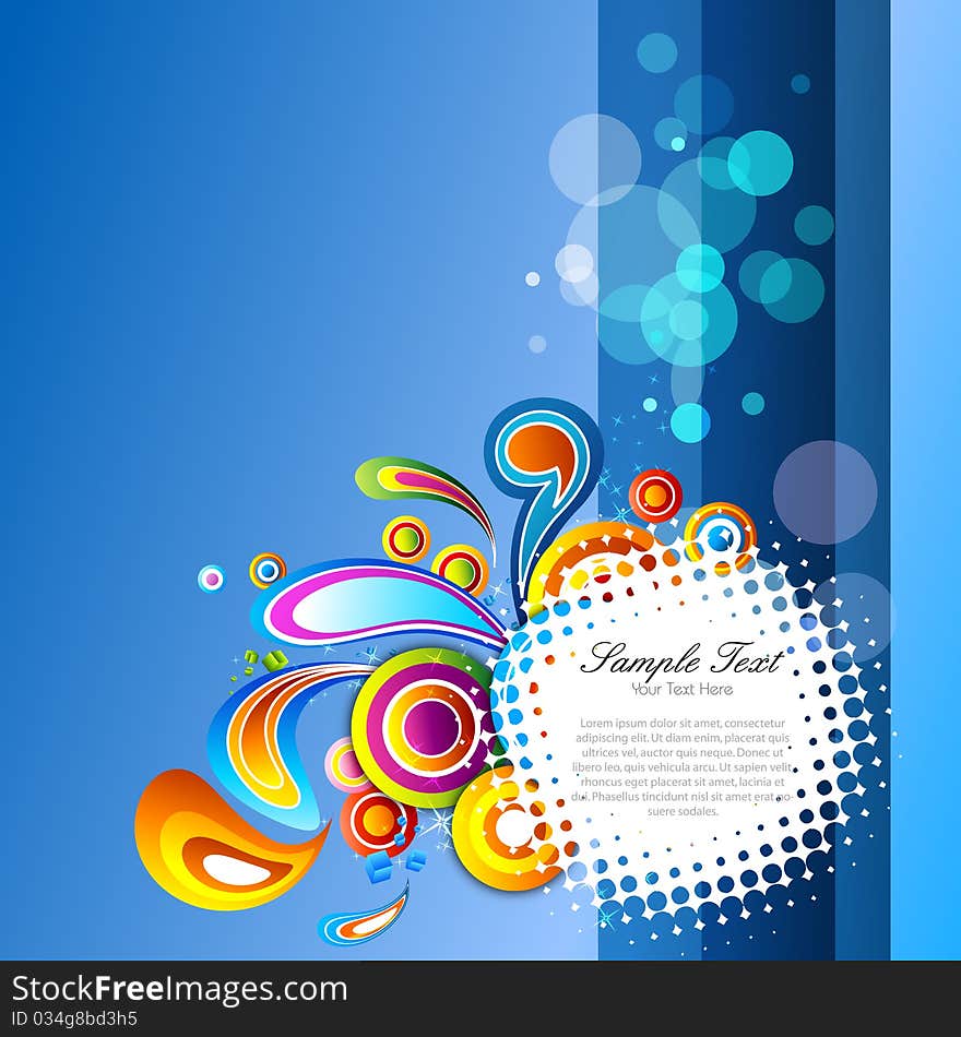 Illustration of abstract colorful background