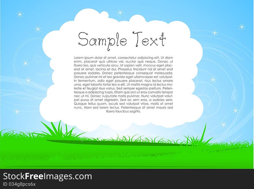 Nature card with sample text