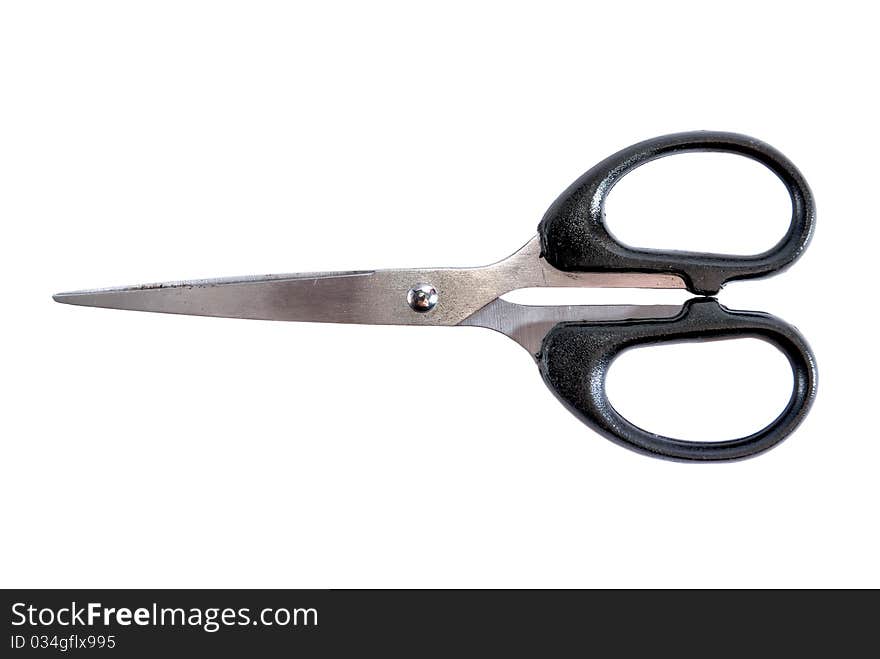 Isolated Stainless Steel Scissor on white background