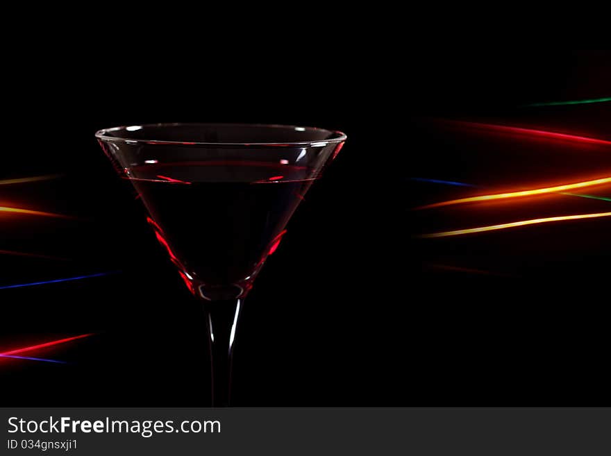 Cocktail on a black background