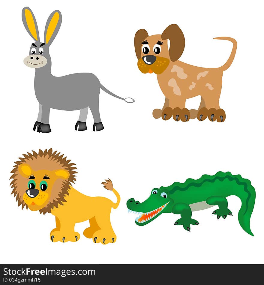 Illustration home and wildlifes on white background. Illustration home and wildlifes on white background