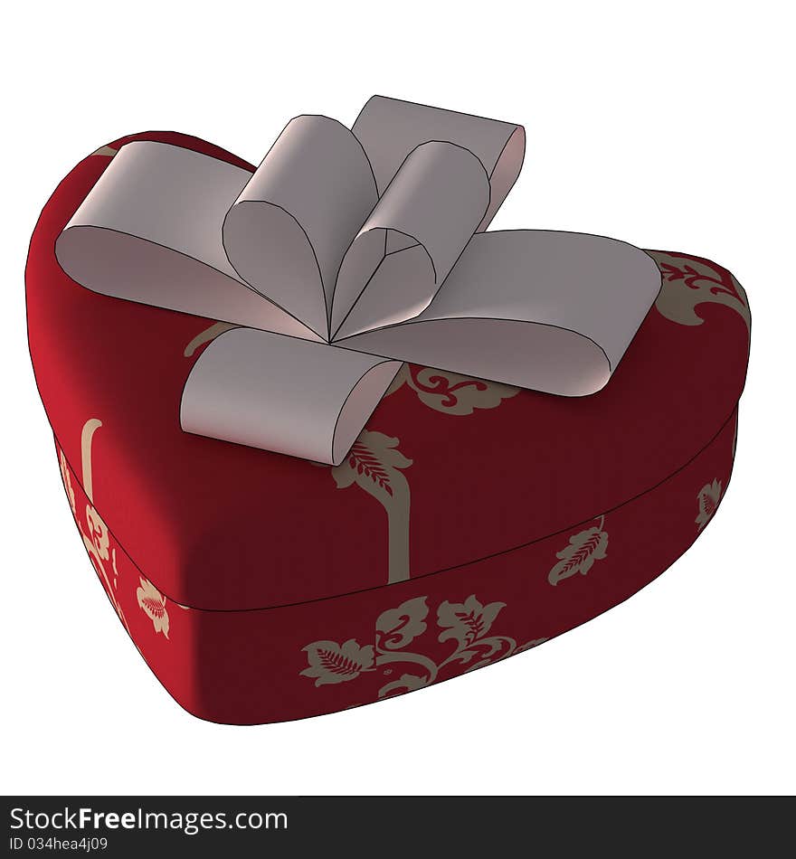 Heart-shaped Red Gift Box