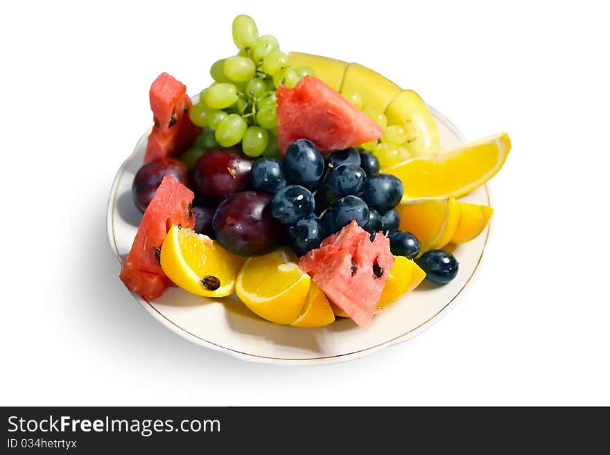 Fresh Fruits On Plate