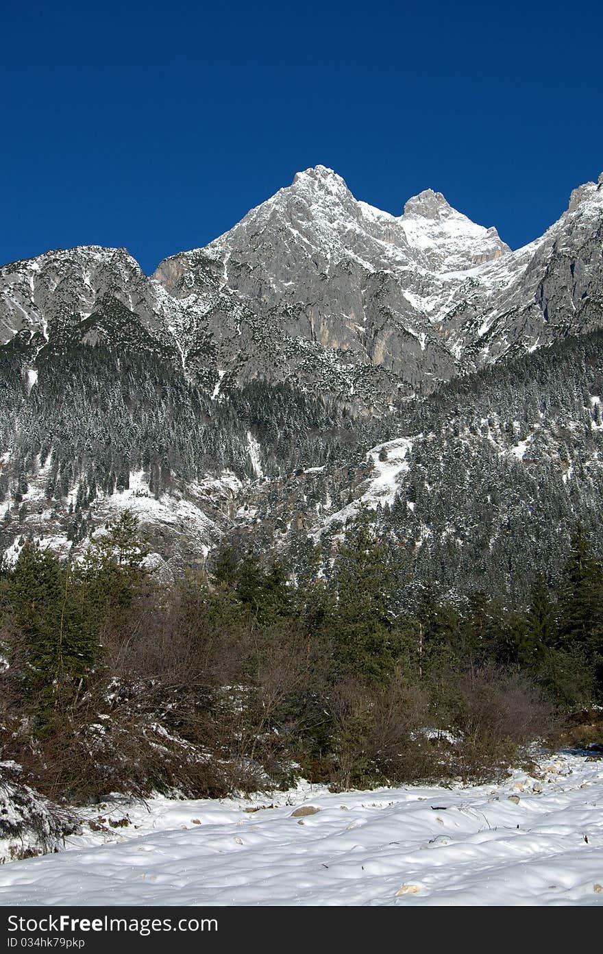 Winter weather in the tyrolean alps