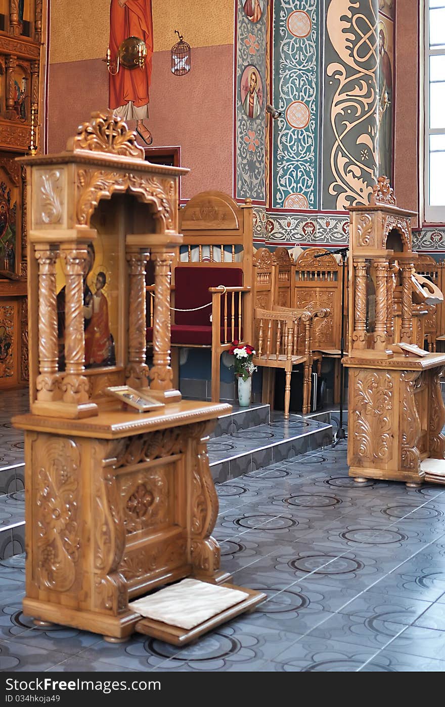 Architectonic detail of an church interior. Architectonic detail of an church interior