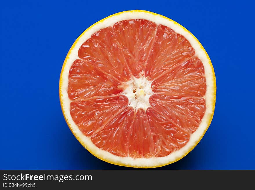 Two perfectly fresh oranges isolated on black