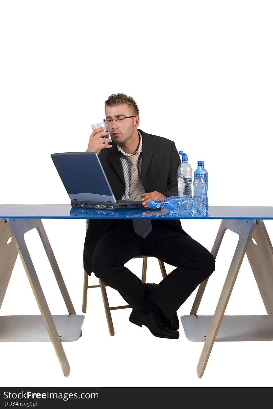 An elegant man in his daily work in the office. An elegant man in his daily work in the office.