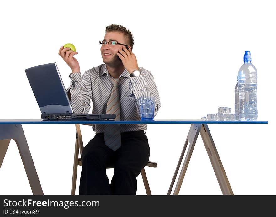 An elegant man in his daily work in the office. An elegant man in his daily work in the office.