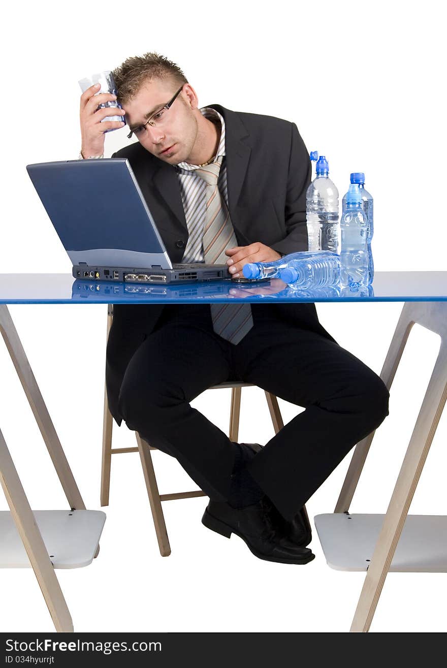 An elegant man in his daily work in the office. An elegant man in his daily work in the office.