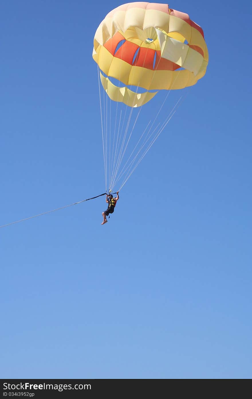 Parasailer and Blue Sky