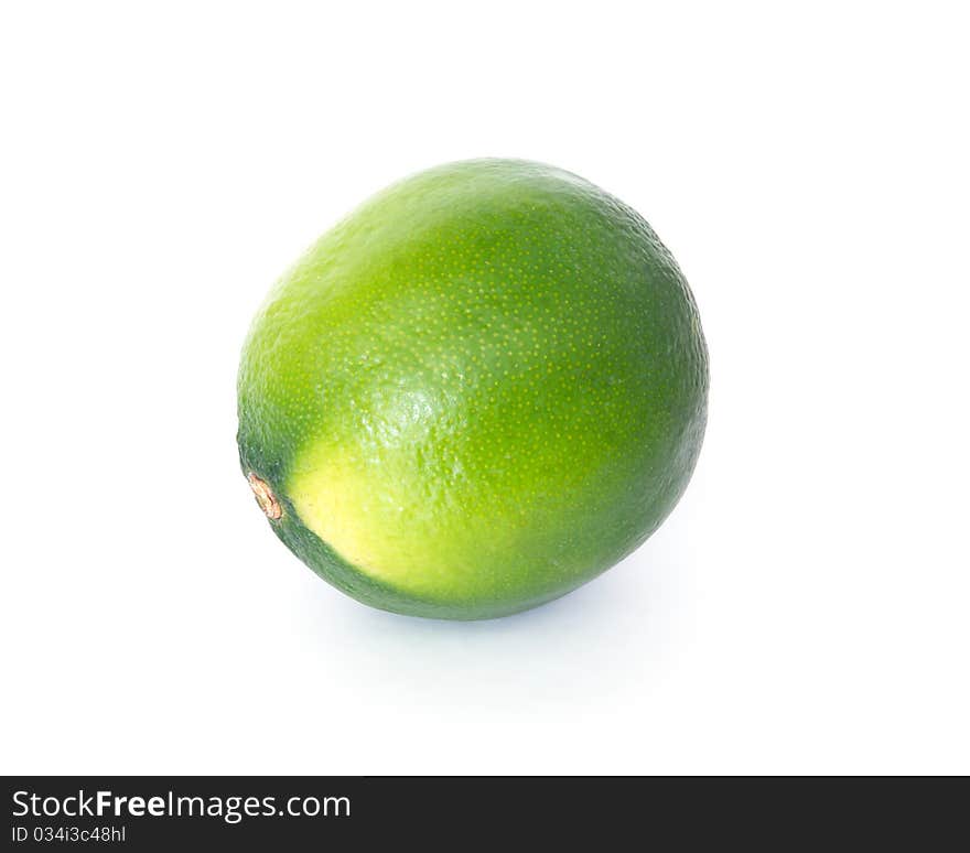 Fresh lime isolated on white