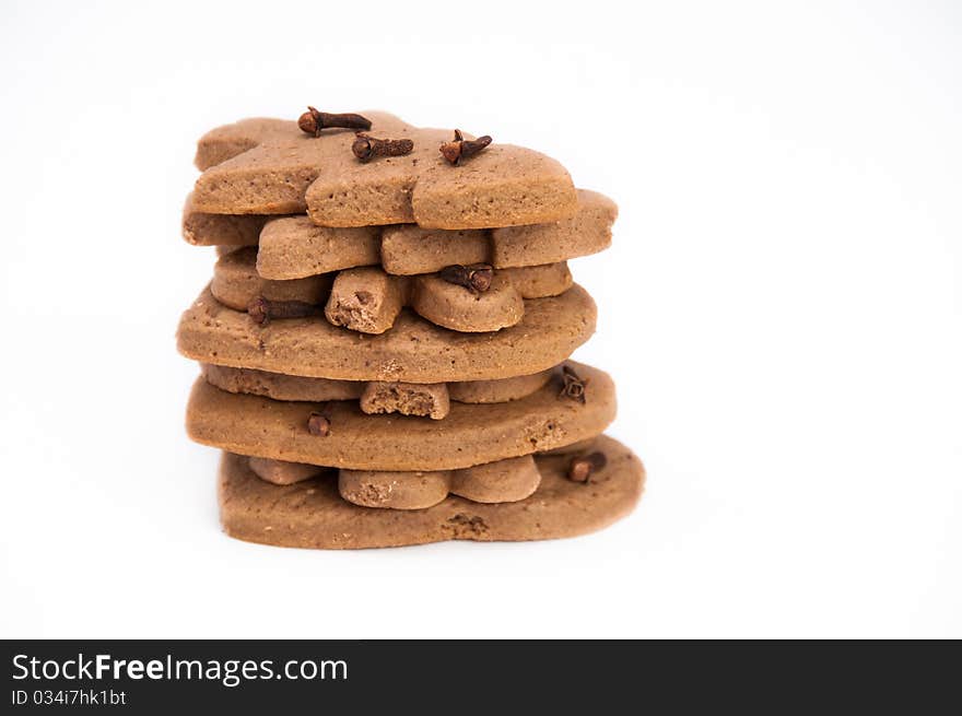 Stack of homemade gingerbread