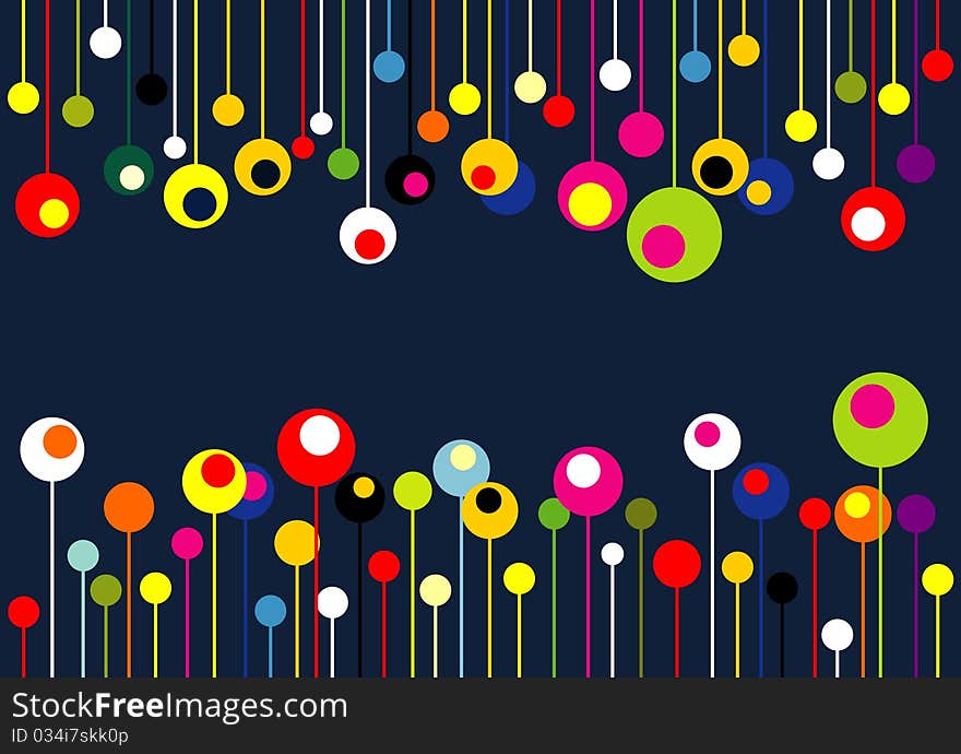 Design of abstract background with baubles