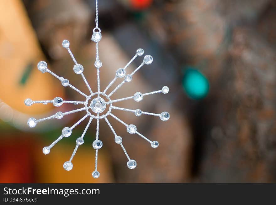 Fragment of an outdoor holiday decoration