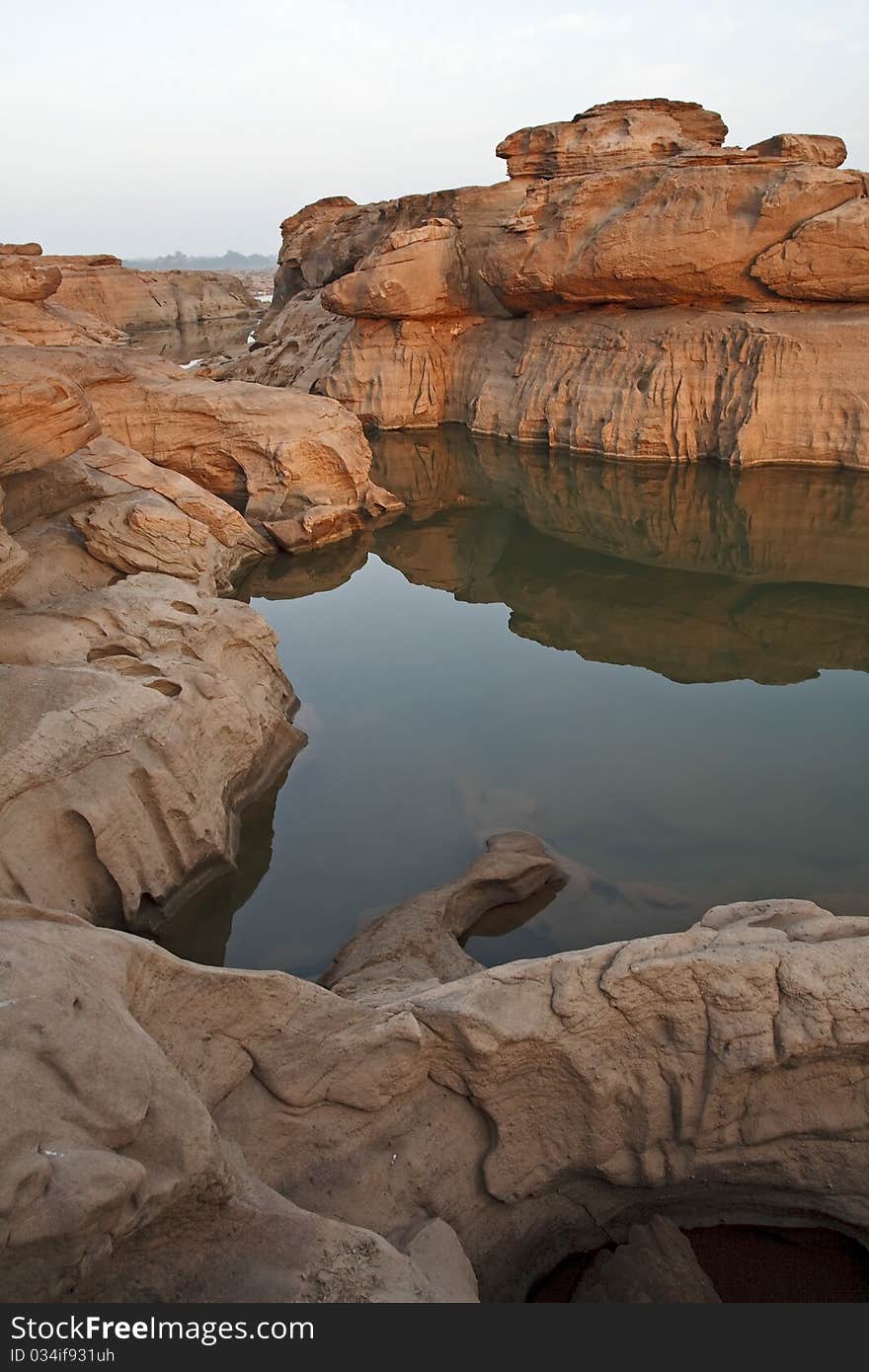 Amazing with big stone field at Thailand like a grand canyon. Amazing with big stone field at Thailand like a grand canyon