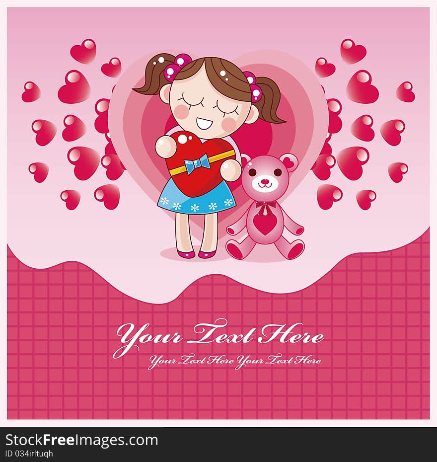 Cartoon love card