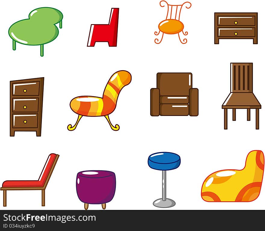 Cartoon furniture icon