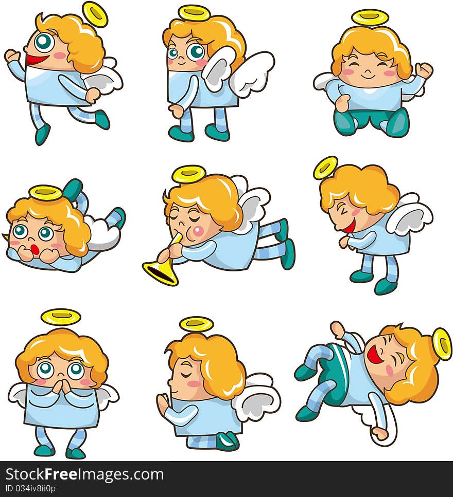 Cartoon Angel icon ,vector drawing