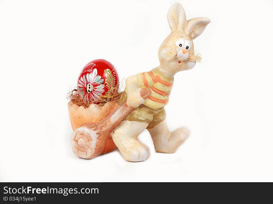 Easter decoration with bunny and eggs. Easter decoration with bunny and eggs