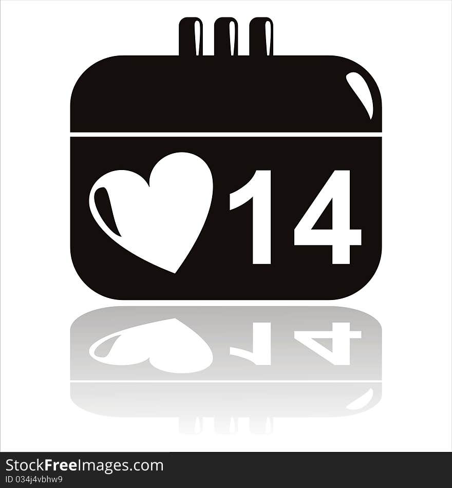 St. valentine s day calendar icon