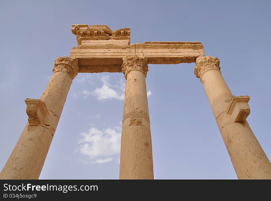 Ancient Roman time town in Palmyra (Tadmor), Syria. Greco-Roman & Persian Period. Ancient Roman time town in Palmyra (Tadmor), Syria. Greco-Roman & Persian Period.