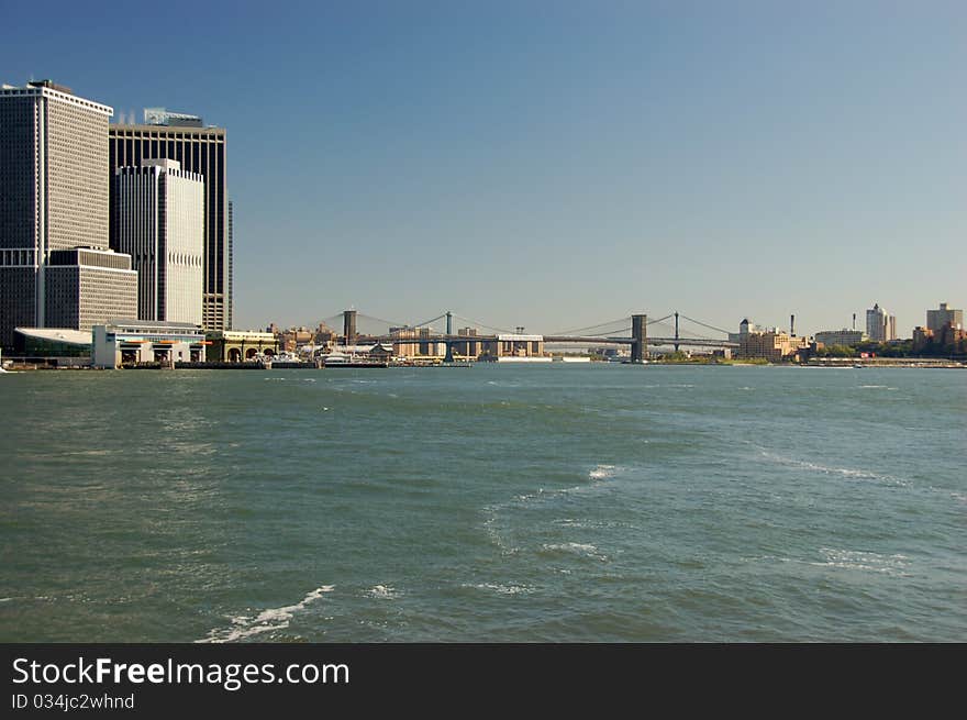 Landscape view of brooklyn bridge