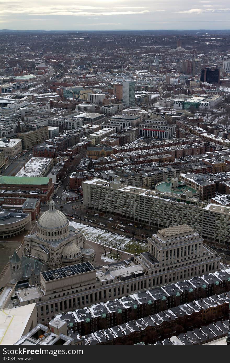 Portrait of Boston in Massachusetts The winter season.