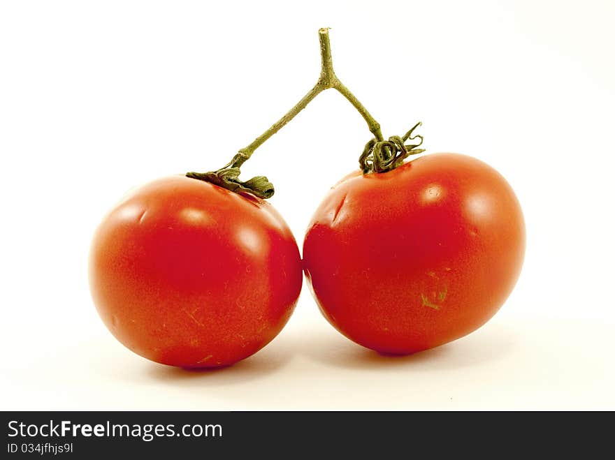 Tomatoes isolated on white background