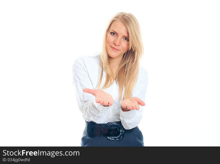 Business woman smiling