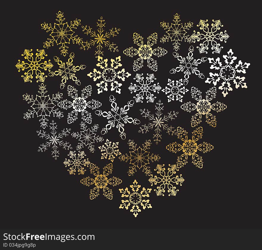 Heart From Snowflakes