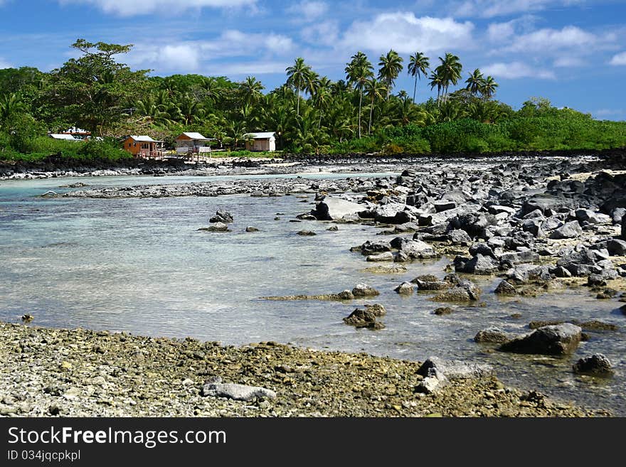 The Alabaster Beach In South Pacific Island