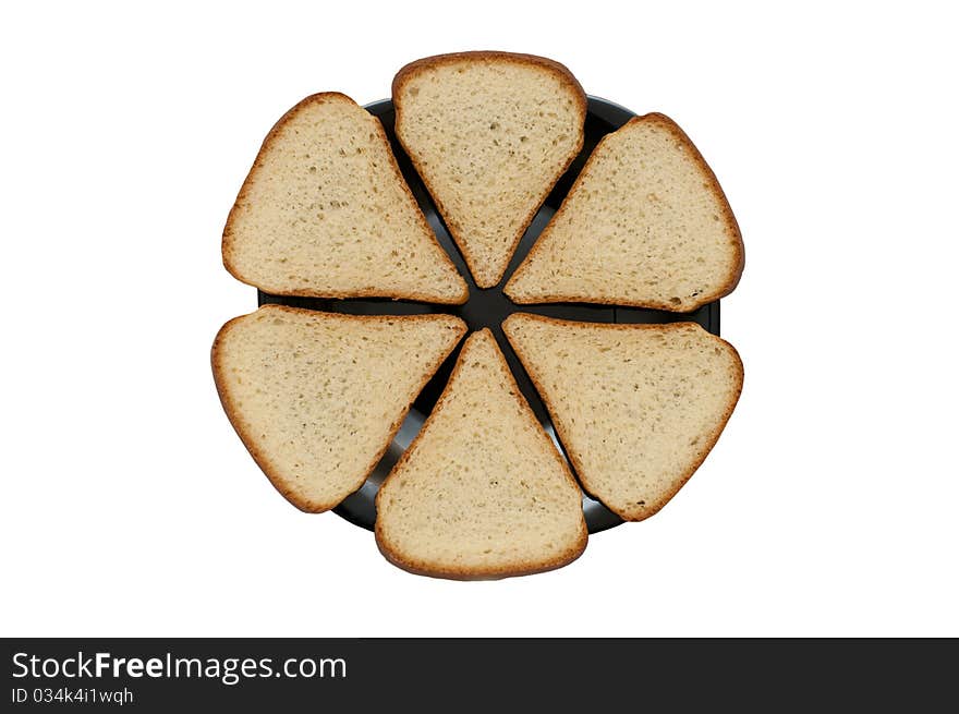 Toasts on a plate