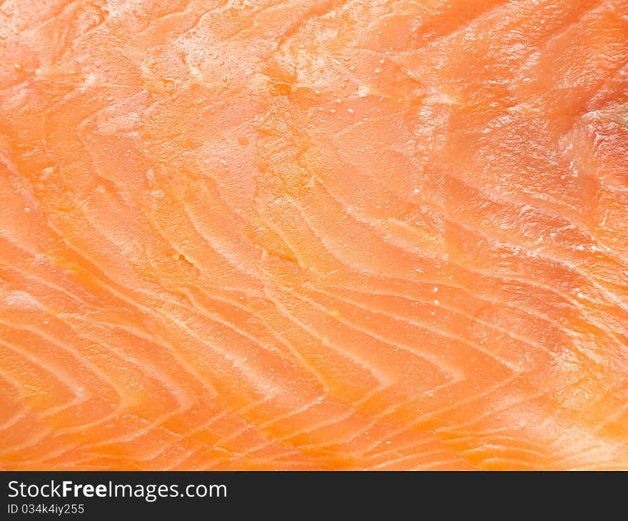 Macro of delicious salmon fillet