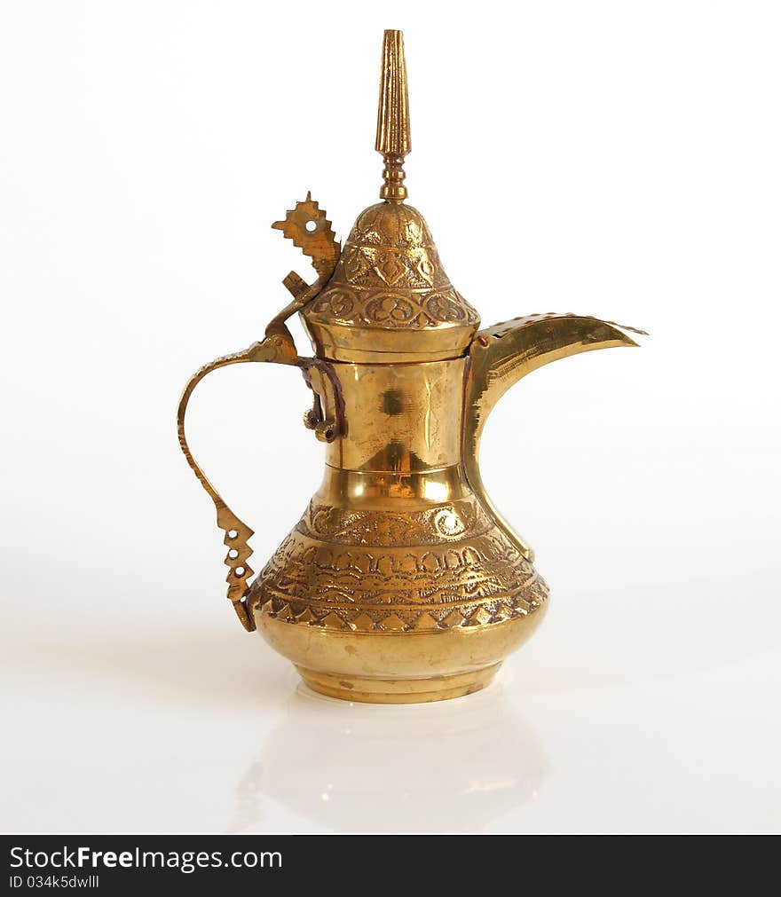 Copper Jug With A Traditional Arabic Ornaments