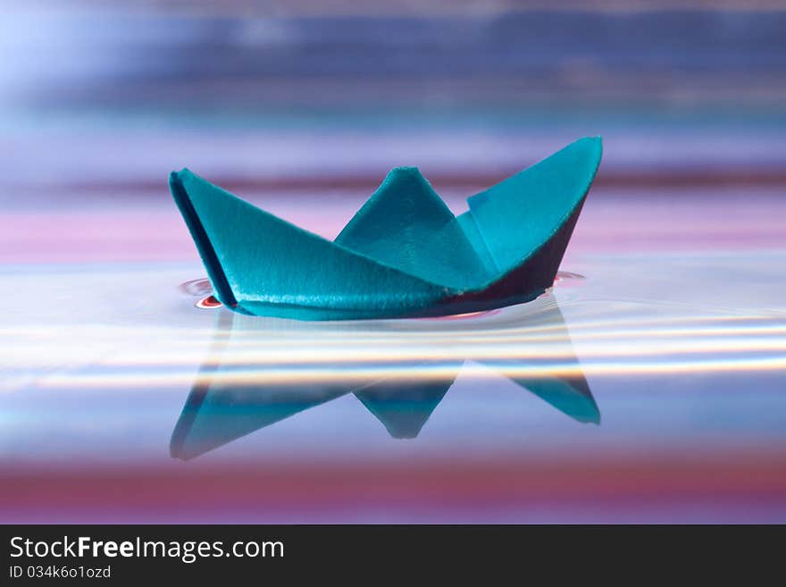 Blue Paper Boat