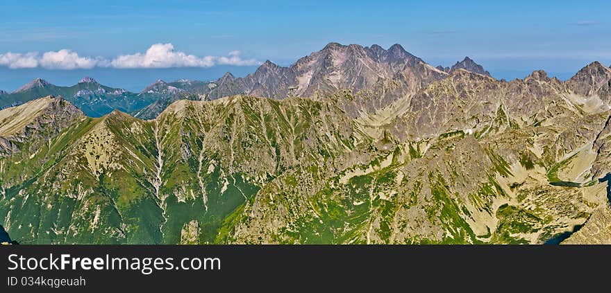 Panorama of mountain chain in Europe. Panorama of mountain chain in Europe