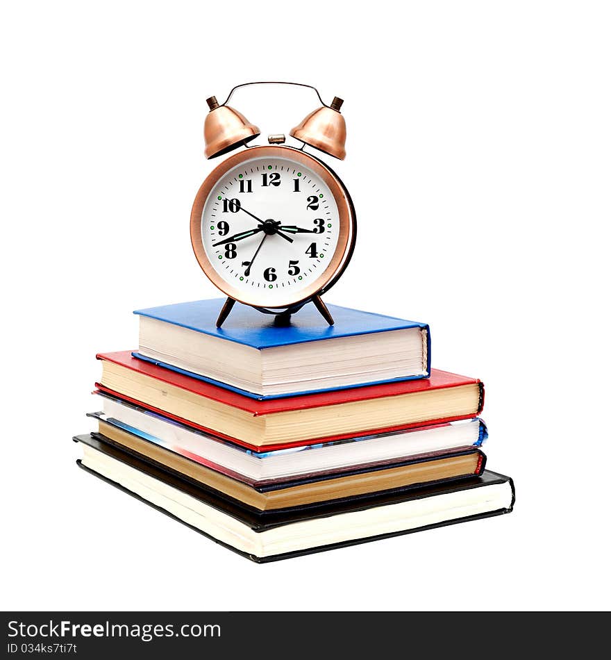 Back To School Concept With Books And Clock