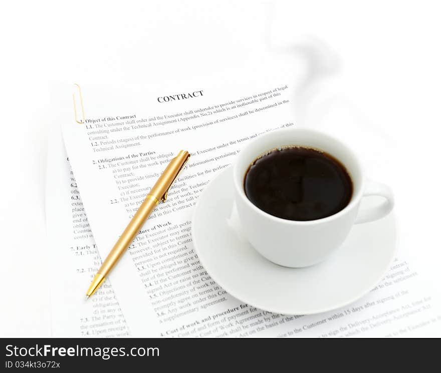 A tasty cup of coffee with the stock charts. A tasty cup of coffee with the stock charts