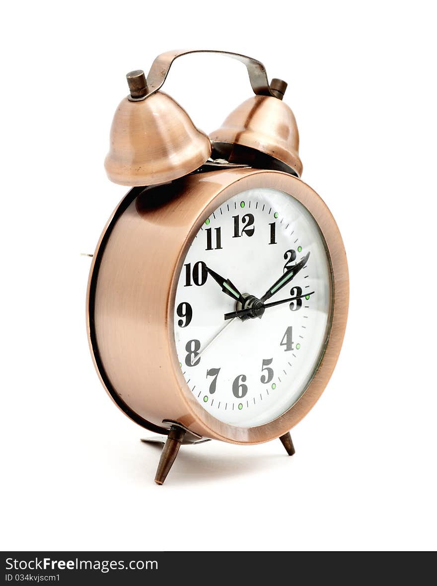 Bronze vintage alarm clock