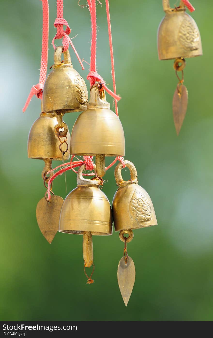 Bells at temple , used to background