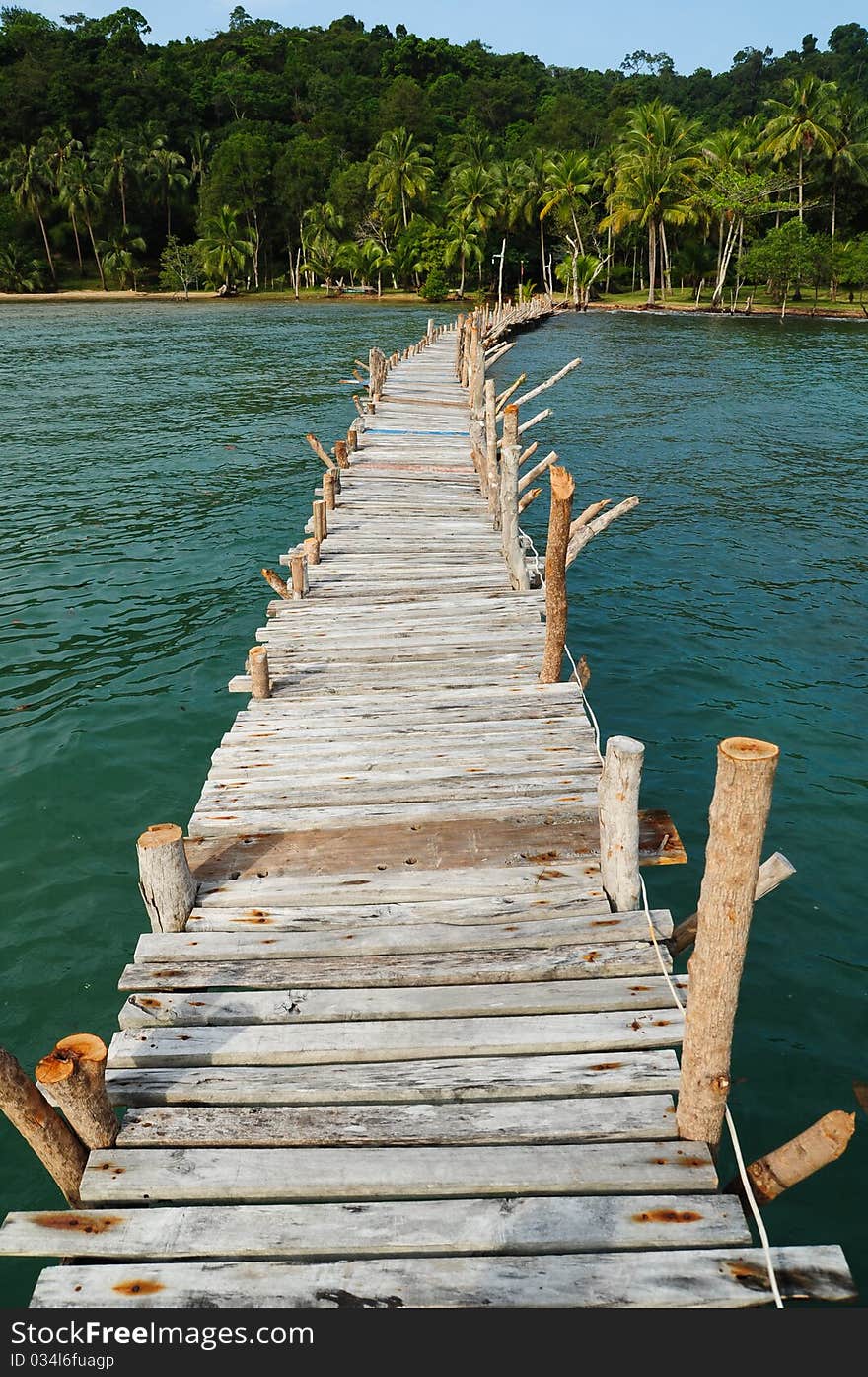 Wooden bridge, used to background