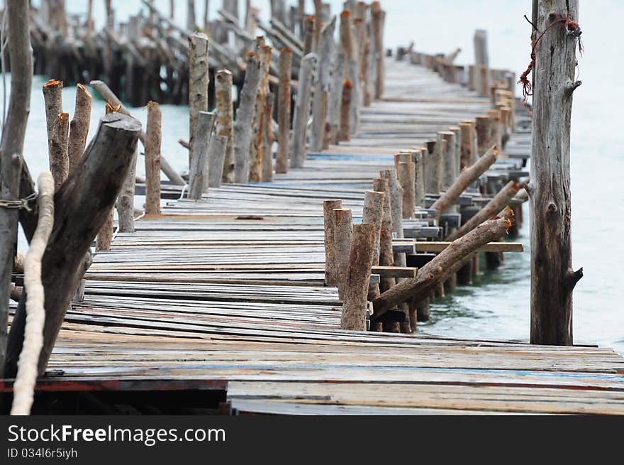 Wooden bridge, used to background