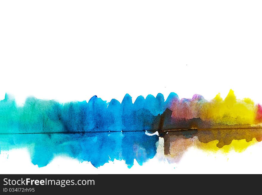 Abstract Watercolor Hand Painted Background