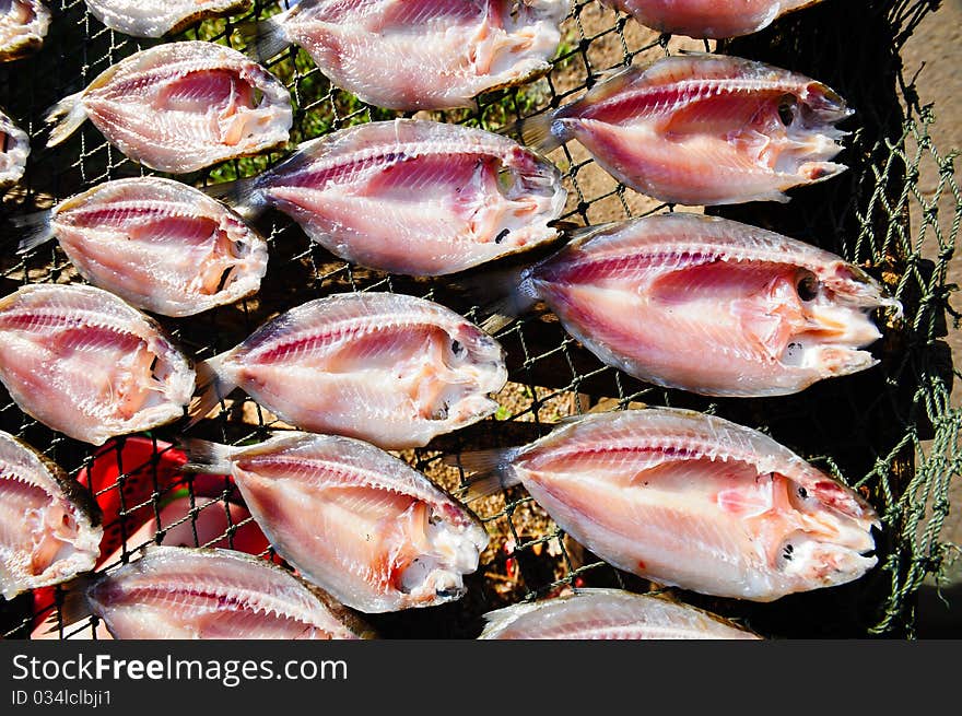 Dried Fish used to background