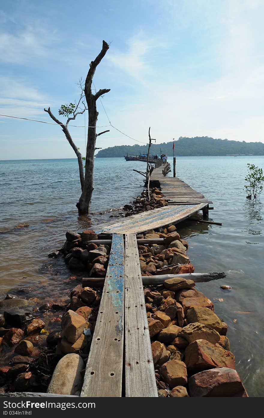 Image of wooden bridge, used to background