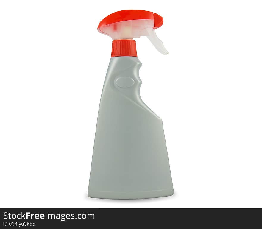 Spray bottle with clipping paths