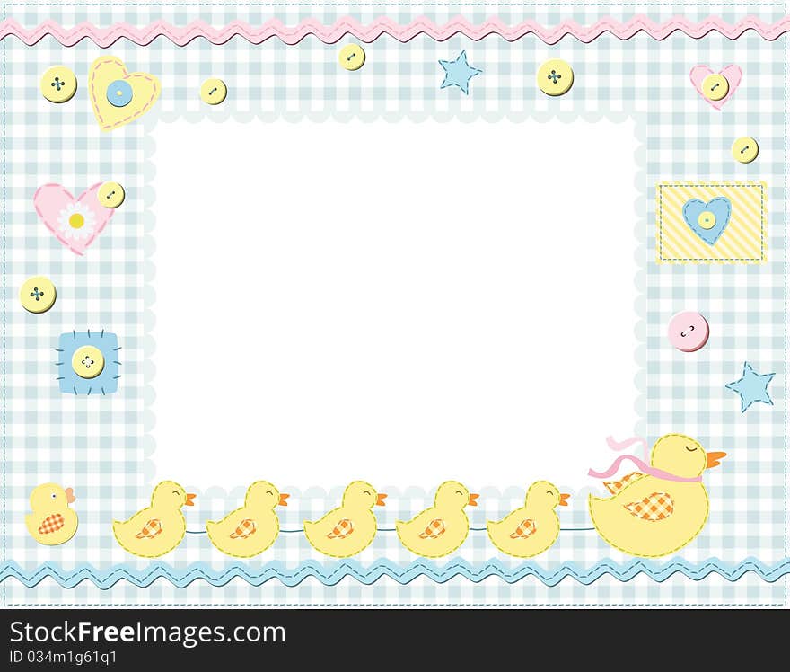 Child photo framework. Vector illustration